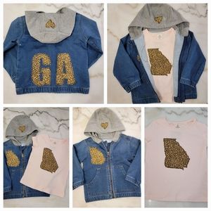 Leopard Georgia Denim Jacket and Tee